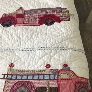 Pottery Barn Kids Bedding Twin Sz Fire Truck Quilt Sham Poshmark